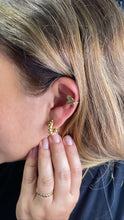 Load image into Gallery viewer, 18k Gold Filled Rainbow Themed Butterfly Earring Cuff
