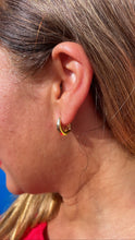 Load image into Gallery viewer, 18k Gold Filled Smooth Plain Dome Huggie Earrings
