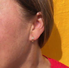 Load image into Gallery viewer, 18k Gold Filled Plain Braided Huggie Earring Available in 2 Sizes
