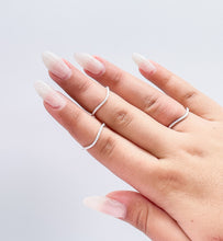 Load image into Gallery viewer, 925 Sterling Silver 3 Wavy Micro Pave Rings
