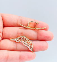 Load image into Gallery viewer, 18k Gold Filled Butterfly Earring With Zirconia Stones
