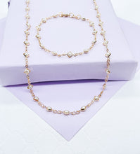 Load image into Gallery viewer, 18k Gold Filled Diamond Shaped Gold Guard With Small Round Pearl Set
