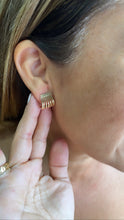 Load image into Gallery viewer, 18k Gold Filled Open Smooth Multi-Rowed Hoop Earrings
