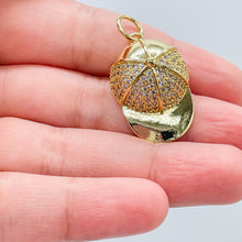 Load image into Gallery viewer, 18k Gold Filled Large Pave Cap Pendant
