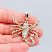 Load image into Gallery viewer, 18k Gold Filled CZ Pave Scorpion Pendant

