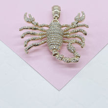 Load image into Gallery viewer, 18k Gold Filled CZ Pave Scorpion Pendant
