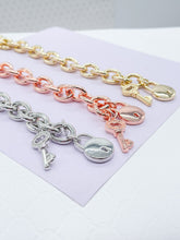 Load image into Gallery viewer, 18K Goldfilled Chunky Oval Link Charm Bracelet, Necklace or Set
