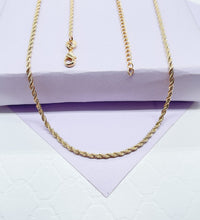 Load image into Gallery viewer, 18k Gold Filled 1.5mm Dainty Rope Chain
