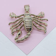 Load image into Gallery viewer, 18k Gold Filled CZ Pave Scorpion Pendant
