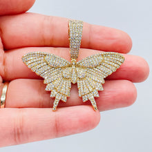Load image into Gallery viewer, 18k Gold Filled CZ Pave Large Butterfly Pendant

