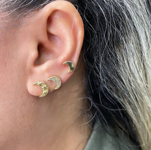 Load image into Gallery viewer, 18k Gold Filled Set of 3 Moon Stud Earrings
