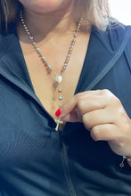Load image into Gallery viewer, 18k Gold Filled Tri-Colored Rosary With Virgin Mary Medal and Crucifix
