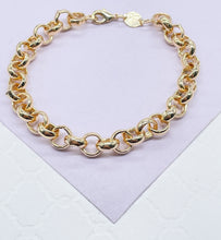 Load image into Gallery viewer, 18k Gold Filled Chunky Plain Rolo Link Bracelet

