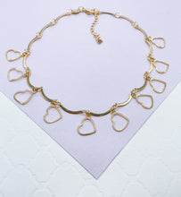 Load image into Gallery viewer, 18k Gold Filled Dainty Heart Charm Anklet
