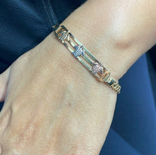 Load image into Gallery viewer, 18k Gold Filled ID Bracelet With Tri-Colored Engraved Animals
