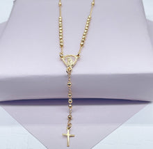 Load image into Gallery viewer, 18k Gold Filled Dainty Bead Fashion Rosary Necklace

