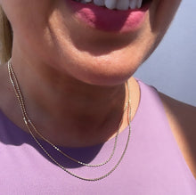 Load image into Gallery viewer, 18k Gold Filled 1.6mm Dainty Flat Beaded Chain
