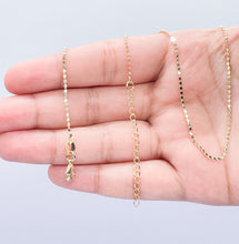 Load image into Gallery viewer, 18k Gold Filled 1.5mm Dainty Flat Beaded Chain
