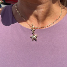 Load image into Gallery viewer, 18k Gold Filled PaperClip Toggle Choker With Star Pendant
