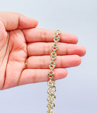 Load image into Gallery viewer, 18k Gold Filled Puffy Mariner Link Anklet
