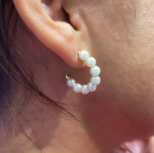 Load image into Gallery viewer, 18k Gold Filled Open Plain Pearl Hoop
