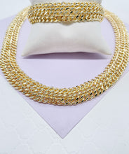 Load image into Gallery viewer, 18k Gold Filled Thick Plain Cuban Link Fancy Set
