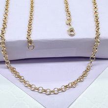 Load image into Gallery viewer, 18k Gold Filled 4mm Rolo Chain, Dainty chains, Plain Chain
