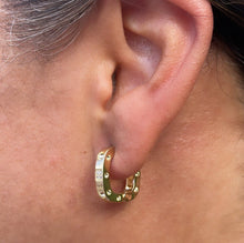 Load image into Gallery viewer, 18k Gold Filled Small Screws Flat Square Hoop Earrings Wholesale Jewelry Supplies
