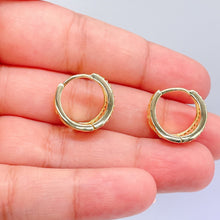 Load image into Gallery viewer, 18k Gold Fulled Tear Drop Shaped Pave Huggies
