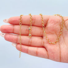 Load image into Gallery viewer, 18k Gold Filled 4mm Rolo Chain, Dainty chains, Plain Chain
