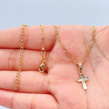 Load image into Gallery viewer, 18k Gold Filled Smooth Plain Cross Pendant, Cross Jewelry
