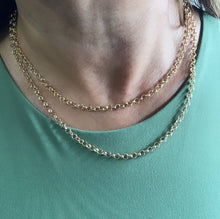 Load image into Gallery viewer, 18k Gold Filled 4mm Rolo Chain, Dainty chains, Plain Chain
