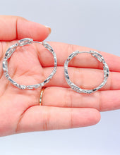 Load image into Gallery viewer, 18k Gold Filled Open Link Mariner Link Earring With Pave Stones
