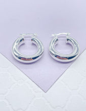 Load image into Gallery viewer, 18k Gold Filled 5mm Plain Thick 25mm Small Hoops
