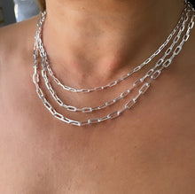 Load image into Gallery viewer, Silver Filled 16 Inch Paper Clip Chains Available in 3 Sizes
