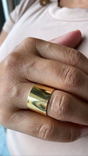 Load image into Gallery viewer, 18k Gold Filled Plain Thin, Wide Adjustable Ring
