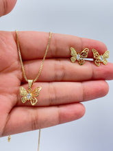 Load image into Gallery viewer, 18k Gold Filled Dainty Butterfly Set
