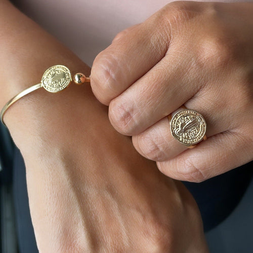 18k Gold Filled Smooth Plain San Benito Ring