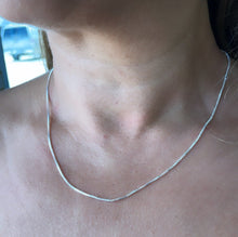 Load image into Gallery viewer, 18k Gold Filled Box Chain 1mm Necklace Dainty Jewelry
