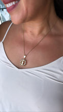 Load image into Gallery viewer, 18k Colorful St Jude Pendant Crowned with Multi-Color and White CZ Stones
