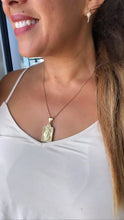 Load image into Gallery viewer, 18k Gold Filled Guadalupe Medallion Charm with CZ Stones
