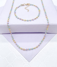 Load image into Gallery viewer, 18k Dainty Colorful Small Bead Set
