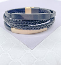 Load image into Gallery viewer, Unisex Leather Cuff Bracelet: Boho Wristband, 3 Styles
