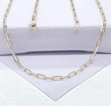 Load image into Gallery viewer, 18k Gold Filled Paper Clip Chain Necklace: Dainty Layering Jewelry
