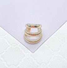 Load image into Gallery viewer, 18k Gold Filled Plain 3 Row Earring Cuff
