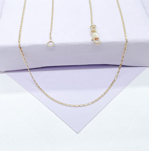 18k Gold Filled Smooth 1mm Long Bar Spacialty Chain, Layering Necklace, Dainty Necklace, For Her, Minimalist Chain