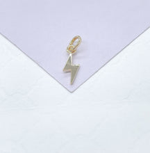 Load image into Gallery viewer, 18k Gold Filled Plain Dainty Crescent Moon and Lightning Bolt Pendants
