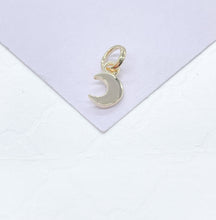 Load image into Gallery viewer, 18k Gold Filled Plain Dainty Crescent Moon and Lightning Bolt Pendants
