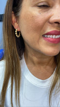 Load image into Gallery viewer, 18k Gold Filled Beaded Hoop Earrings: 6mm Ball, Small/Medium
