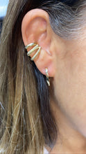 Load image into Gallery viewer, 18k Gold Filled Plain 3 Row Earring Cuff
